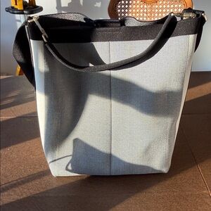 Rothy's Black and Gray Shoulder Bag